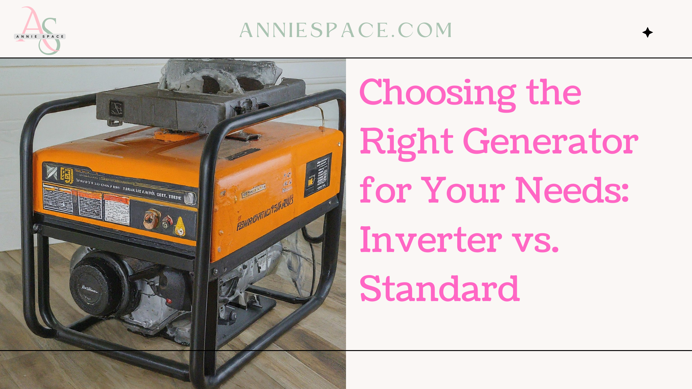 Choosing the Right Generator for Your Needs: Inverter vs. Standard