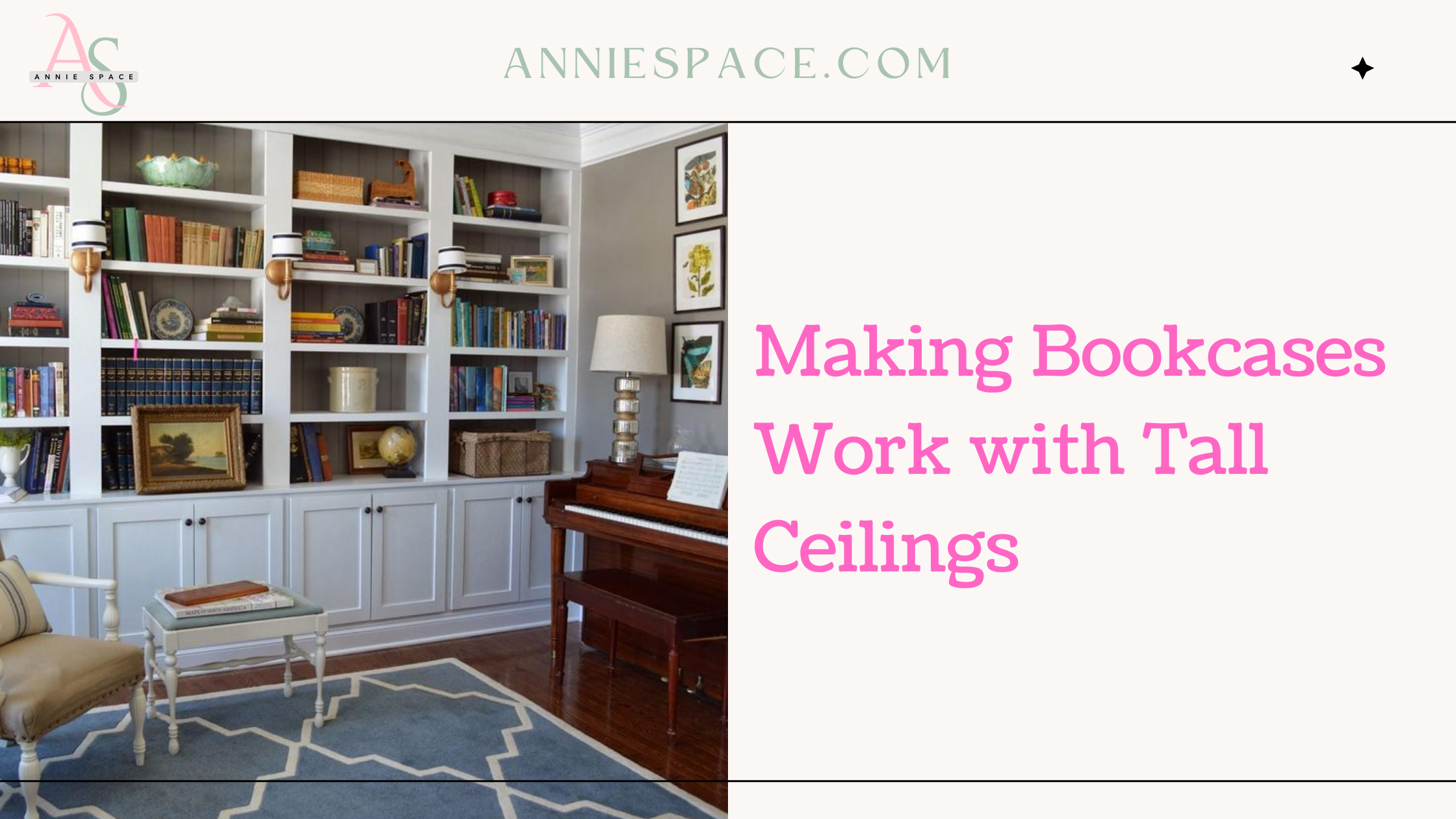 Making Bookcases Work with Tall Ceilings